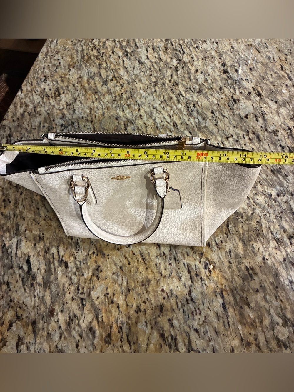 White Coach leather purse (Crosby Carryall?) - Picture 12 of 14